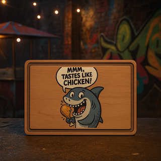 Funny Shark Cutting Board, Engraved Kitchen Gift, Unique Cooking Accessory, Housewarming, Birthday, Humor