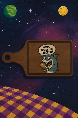 Funny Shark Cutting Board, Engraved Kitchen Gift, Unique Cooking Accessory, Housewarming, Birthday, Humor