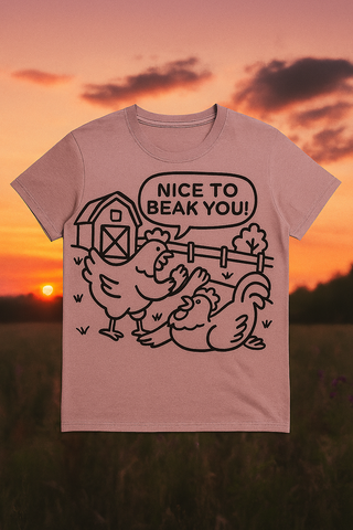 Cute Chicken Humor Tee, Fun Graphic T-Shirt, Funny Gift for Animal Lovers, Farm-Themed Apparel, Great for Birthdays