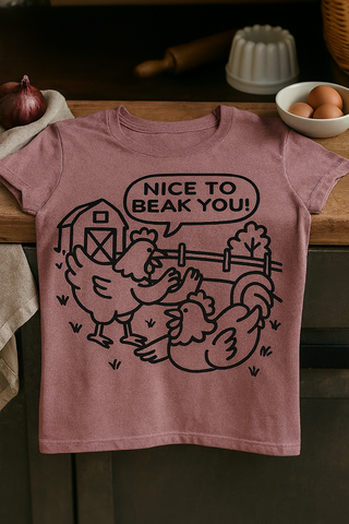 Cute Chicken Humor Tee, Fun Graphic T-Shirt, Funny Gift for Animal Lovers, Farm-Themed Apparel, Great for Birthdays