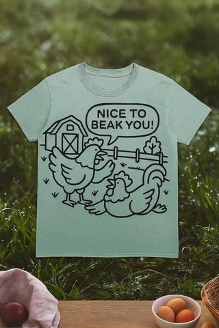 Cute Chicken Humor Tee, Fun Graphic T-Shirt, Funny Gift for Animal Lovers, Farm-Themed Apparel, Great for Birthdays