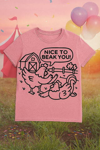 Cute Chicken Humor Tee, Fun Graphic T-Shirt, Funny Gift for Animal Lovers, Farm-Themed Apparel, Great for Birthdays