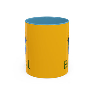 Brasil Crest  Football Mug | Accent Coffee Mug 11oz 15oz
