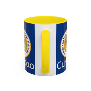 Curacao Football Federation Crest Mug | Accent Coffee Mug (11oz, 15oz)