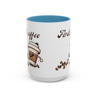 Cheerful Coffee Mug - Perfect for Coffee Lovers, First Cup Celebration, Gift for Friends and Family, Fun Kitchen Decor, Unique Drinkware
