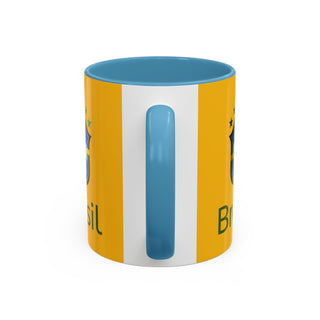Brasil Crest  Football Mug | Accent Coffee Mug 11oz 15oz