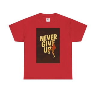 Motivational Unisex Tee - 'Never Give Up' Graphic Shirt, Inspirational Gift, Casual Wear, Gym Tee, Fitness Apparel