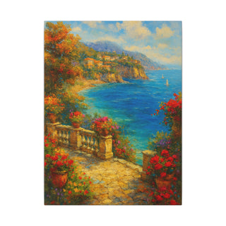 Matte Canvas Art, Coastal Wall Decor, Seaside Landscape Print, Home Decoration, Meditation Space, Gift for Ocean Lovers