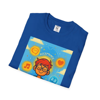 Mindful Universe Graphic Tee - Unisex Softstyle T-Shirt, Acceptance Shirt, Positive Vibes, Mental Wellness Gift, Casual Wear