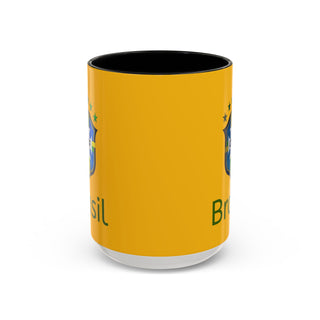 Brasil Crest  Football Mug | Accent Coffee Mug 11oz 15oz