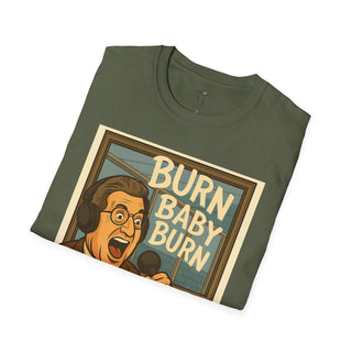Baseball Unisex T-Shirt - Yankees commentator John Sterling 'Burn baby Burn'