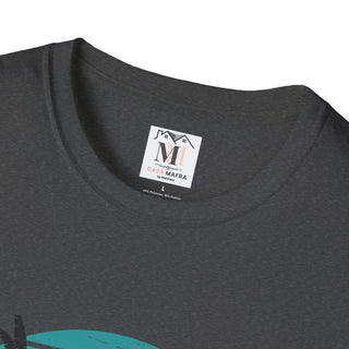 Surfing Sunset Unisex Softstyle T-Shirt, Summer Beach Tee, Casual Wear, Gifts for Surfers, Vacation Outfit