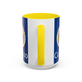 Curacao Football Federation Crest Mug | Accent Coffee Mug (11oz, 15oz)