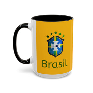 Brasil Crest  Football Mug | Accent Coffee Mug 11oz 15oz