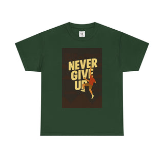 Motivational Unisex Tee - 'Never Give Up' Graphic Shirt, Inspirational Gift, Casual Wear, Gym Tee, Fitness Apparel