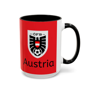 Austria Football Crest Mug | Accent Coffee Mug 11oz 15oz
