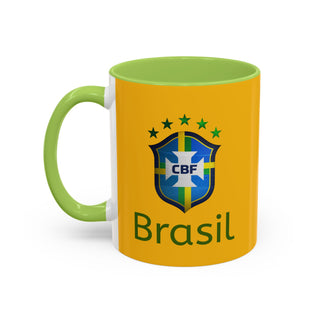 Brasil Crest  Football Mug | Accent Coffee Mug 11oz 15oz