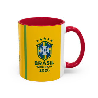 Brasil World Cup 2026 Mug | Yellow Soccer Crest, 11oz or 15oz