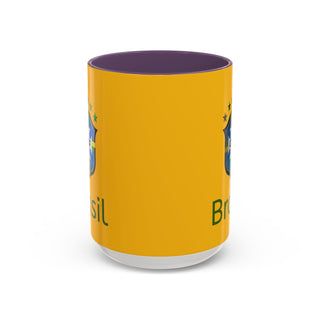 Brasil Crest  Football Mug | Accent Coffee Mug 11oz 15oz