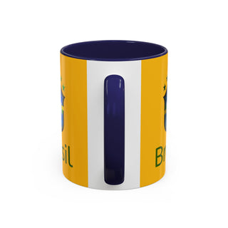 Brasil Crest  Football Mug | Accent Coffee Mug 11oz 15oz