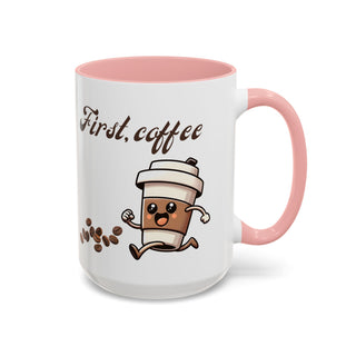 Cheerful Coffee Mug - Perfect for Coffee Lovers, First Cup Celebration, Gift for Friends and Family, Fun Kitchen Decor, Unique Drinkware