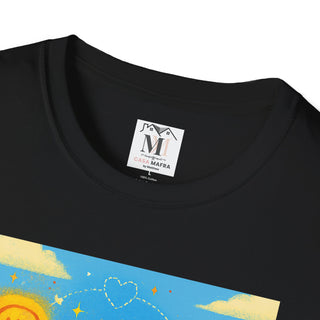 Mindful Universe Graphic Tee - Unisex Softstyle T-Shirt, Acceptance Shirt, Positive Vibes, Mental Wellness Gift, Casual Wear