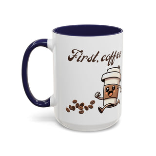 Cheerful Coffee Mug - Perfect for Coffee Lovers, First Cup Celebration, Gift for Friends and Family, Fun Kitchen Decor, Unique Drinkware