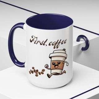 Cheerful Coffee Mug - Perfect for Coffee Lovers, First Cup Celebration, Gift for Friends and Family, Fun Kitchen Decor, Unique Drinkware