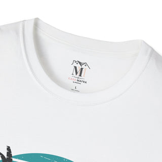 Surfing Sunset Unisex Softstyle T-Shirt, Summer Beach Tee, Casual Wear, Gifts for Surfers, Vacation Outfit