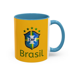 Brasil Crest  Football Mug | Accent Coffee Mug 11oz 15oz
