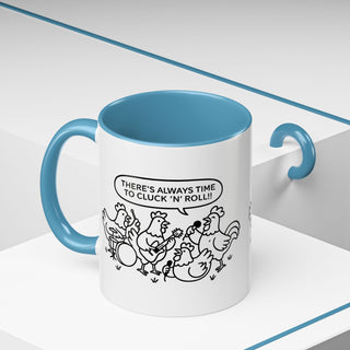 Funny Chickens Coffee Mug, Gift for Animal Lovers, Farmhouse Decor, Music Lover's Mug, Kitchen Accessories