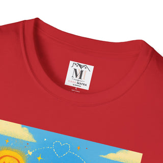 Mindful Universe Graphic Tee - Unisex Softstyle T-Shirt, Acceptance Shirt, Positive Vibes, Mental Wellness Gift, Casual Wear