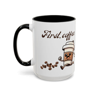 Cheerful Coffee Mug - Perfect for Coffee Lovers, First Cup Celebration, Gift for Friends and Family, Fun Kitchen Decor, Unique Drinkware