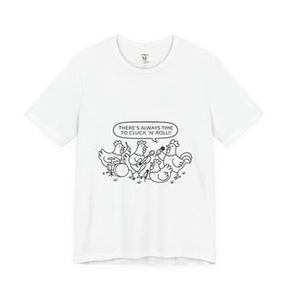 Chickens Playing Dice Tee — "There's Always Time to Cluck 'n Roll"