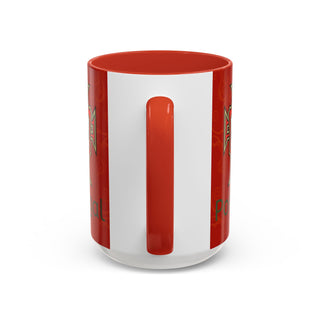 Portugal Crest Accent Coffee Mug | Red Portugal Coffee Mug