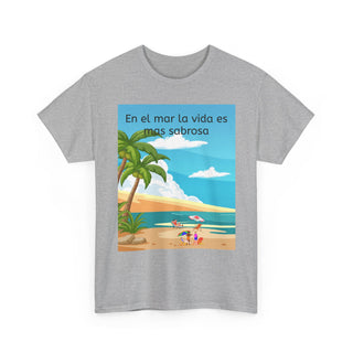 Beach Vibes Tee, Summer T-Shirt, Tropical Shirt, Casual Wear, Vacation Apparel, Gift for Beach Lovers