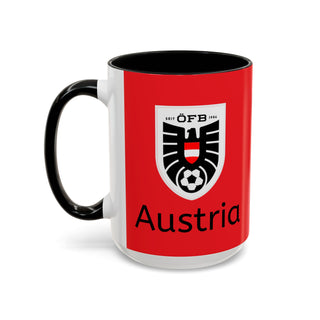 Austria Football Crest Mug | Accent Coffee Mug 11oz 15oz