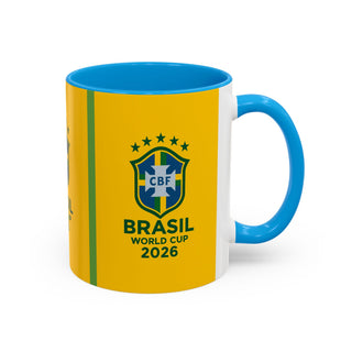 Brasil World Cup 2026 Mug | Yellow Soccer Crest, 11oz or 15oz