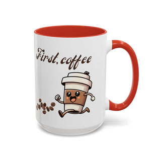 Cheerful Coffee Mug - Perfect for Coffee Lovers, First Cup Celebration, Gift for Friends and Family, Fun Kitchen Decor, Unique Drinkware
