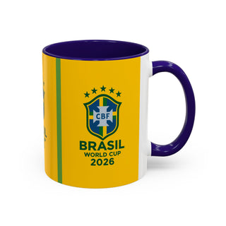 Brasil World Cup 2026 Mug | Yellow Soccer Crest, 11oz or 15oz