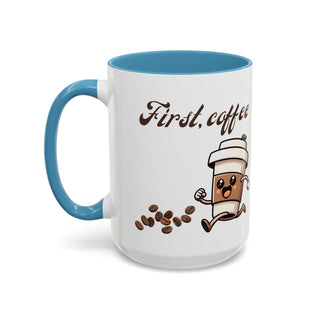 Cheerful Coffee Mug - Perfect for Coffee Lovers, First Cup Celebration, Gift for Friends and Family, Fun Kitchen Decor, Unique Drinkware