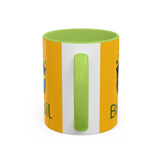 Brasil Crest  Football Mug | Accent Coffee Mug 11oz 15oz