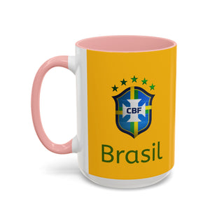 Brasil Crest  Football Mug | Accent Coffee Mug 11oz 15oz