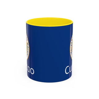 Curacao Football Federation Crest Mug | Accent Coffee Mug (11oz, 15oz)