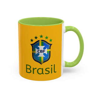 Brasil Crest  Football Mug | Accent Coffee Mug 11oz 15oz