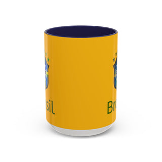 Brasil Crest  Football Mug | Accent Coffee Mug 11oz 15oz